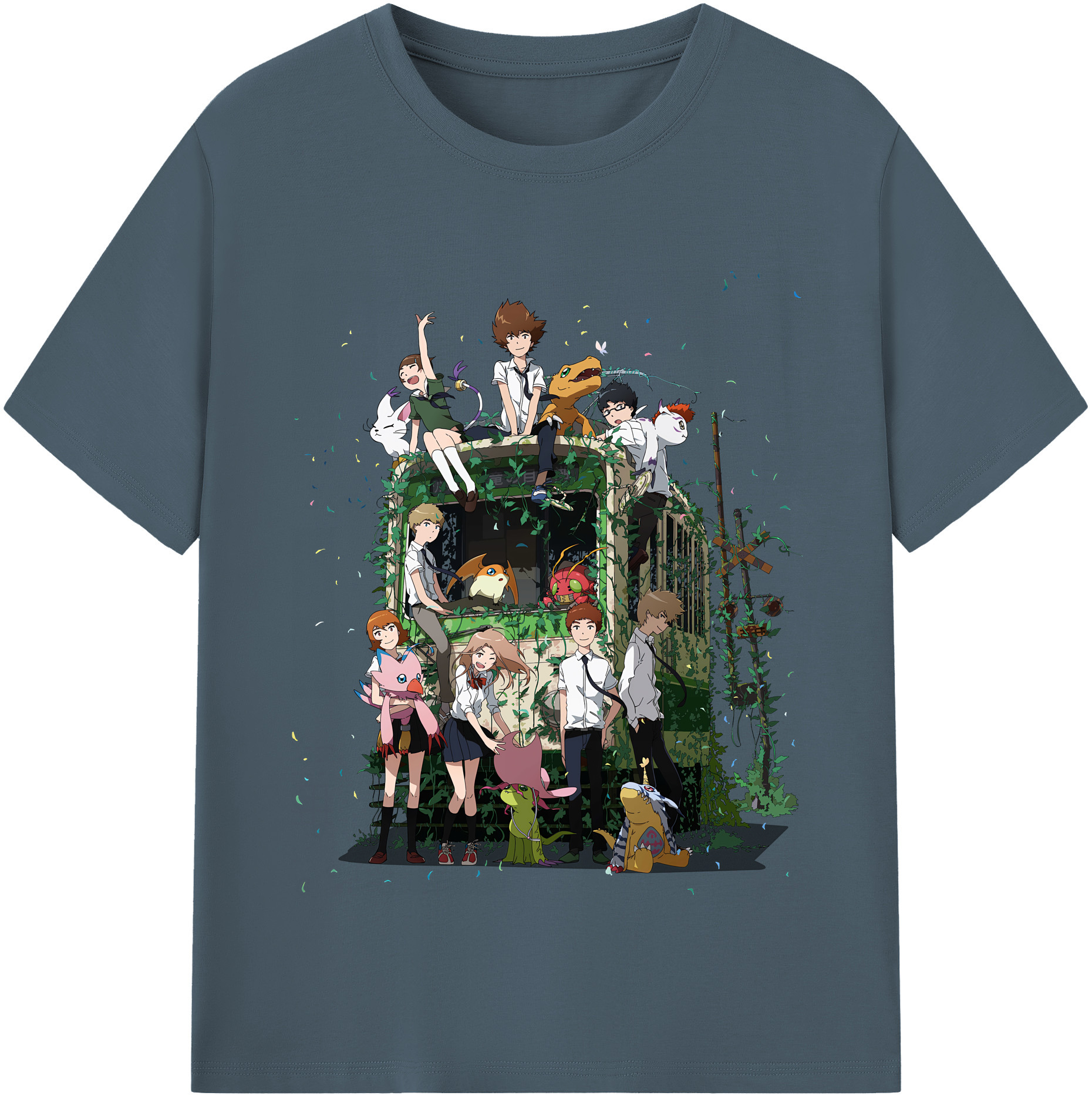 （画像用） Digimon デジタルモンスター/デジモン 綿100％半袖Tシャツ（フロントプリント）